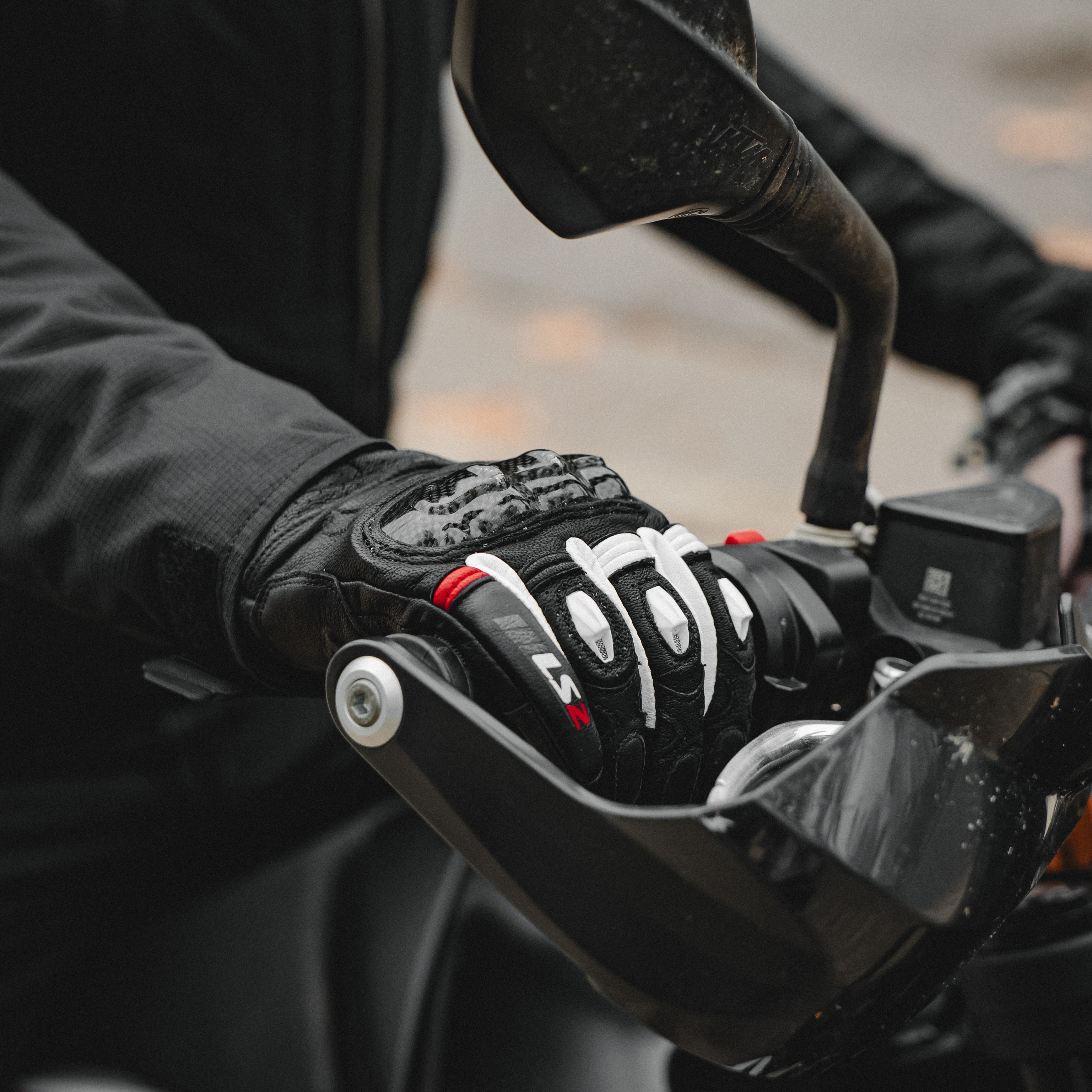 Guante LS2 Spark Hombre Blanco / Negro